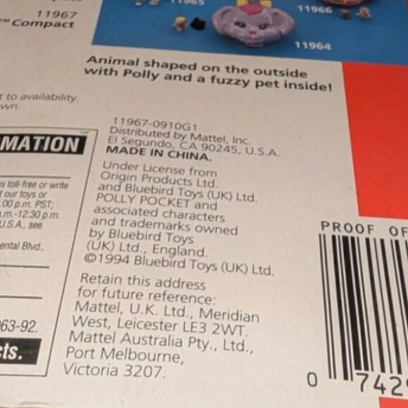 VTG 1994 Pony Riding Polly Pocket Sealed in Pkg Pastel Horse Mini Figures - Picture 3 of 3